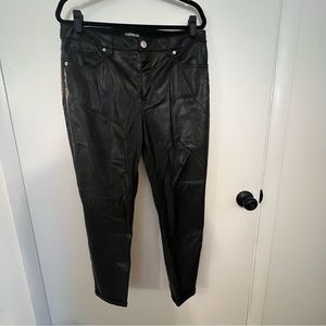 Express black pleather slim pants size 12R